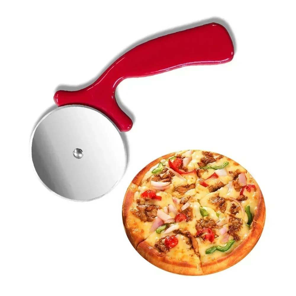 Pizzaleikkuri ruostumattomasta teräksestä