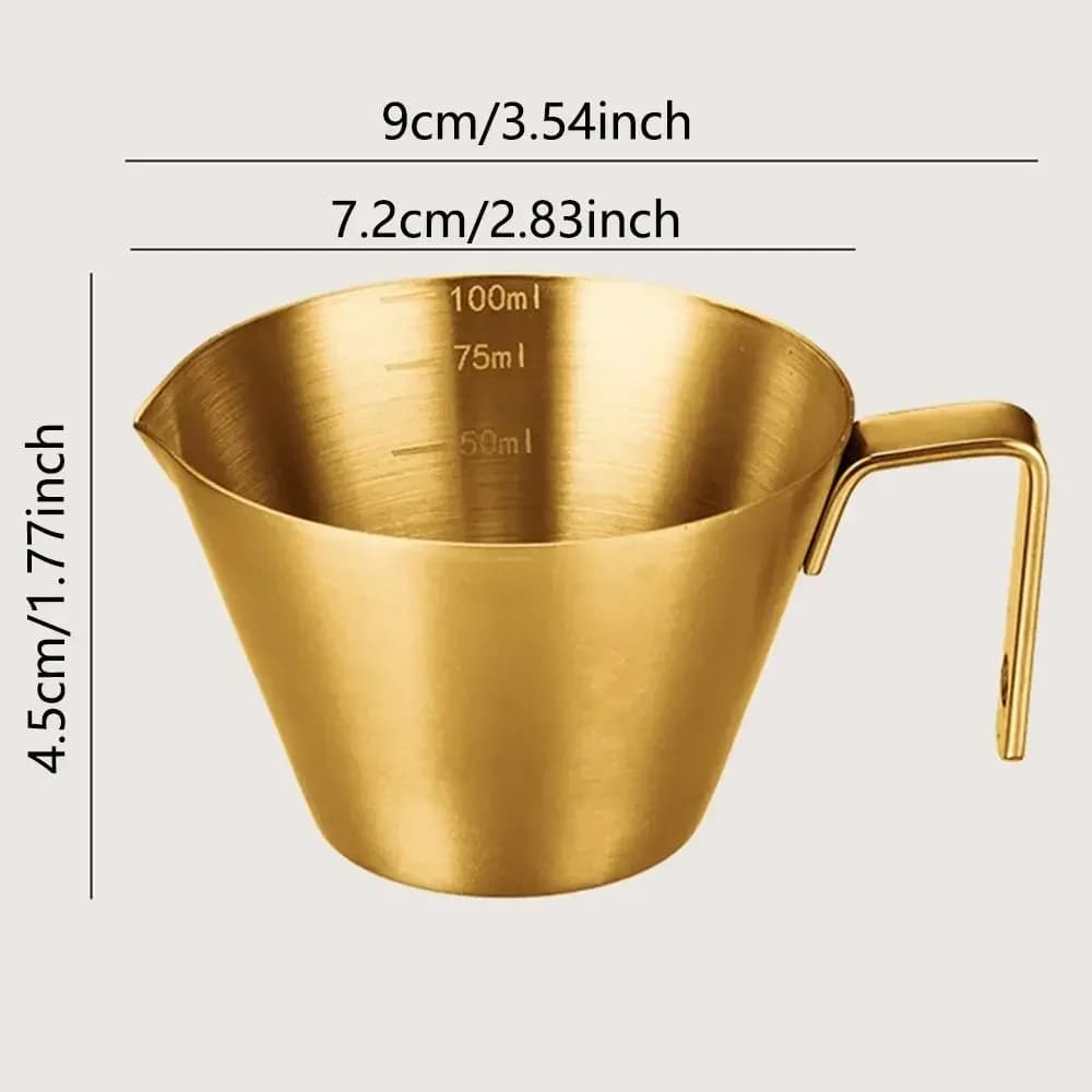 Espresso-mittakuppi asteikolla, 304 ruostumatonta terästä