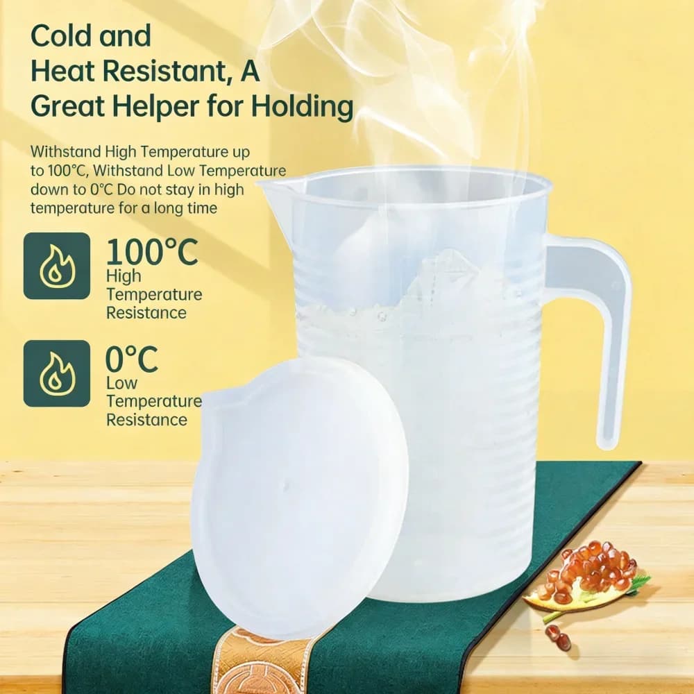 Elintarvikekelpoinen mittakannu asteikolla 100–5000 ml
