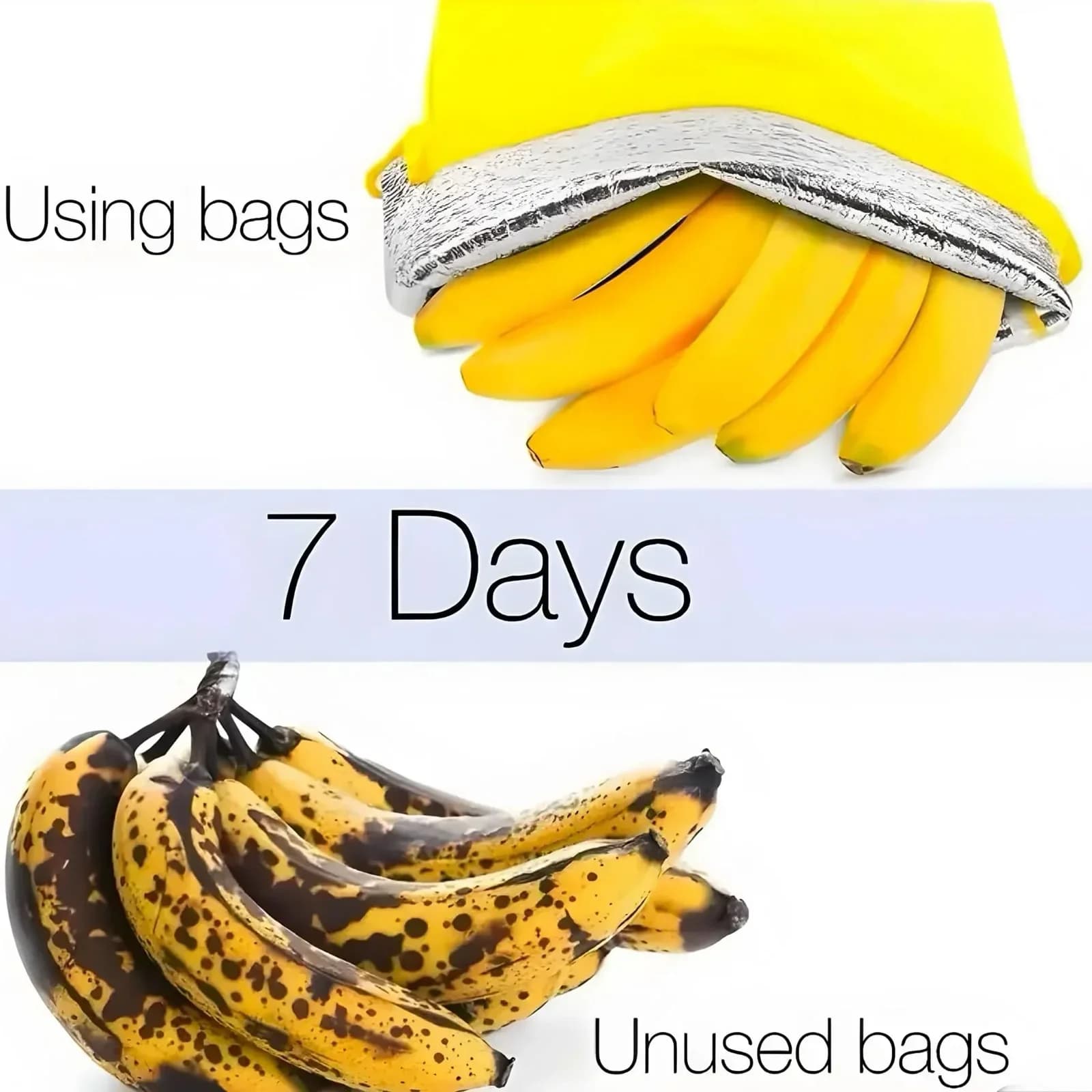Banaanin ja vihannesten säilytyspussi (1/2/3/5 kpl)