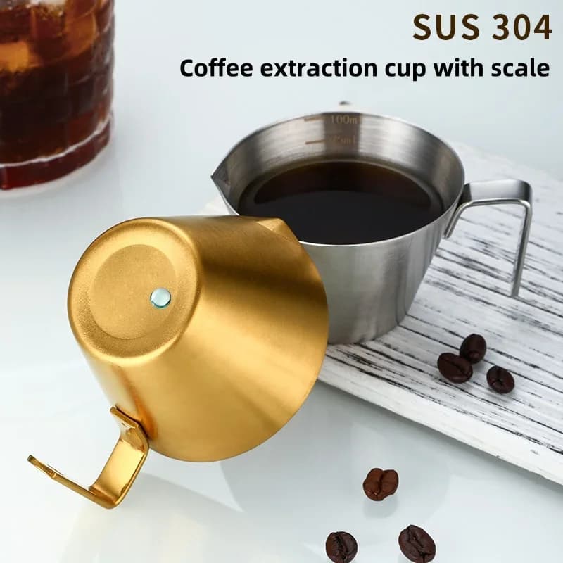 Espresso-mittakuppi asteikolla, 304 ruostumatonta terästä