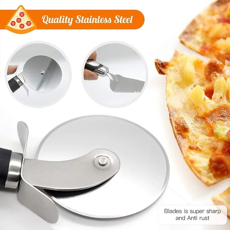 Pizzaleikkuri ruostumatonta terästä