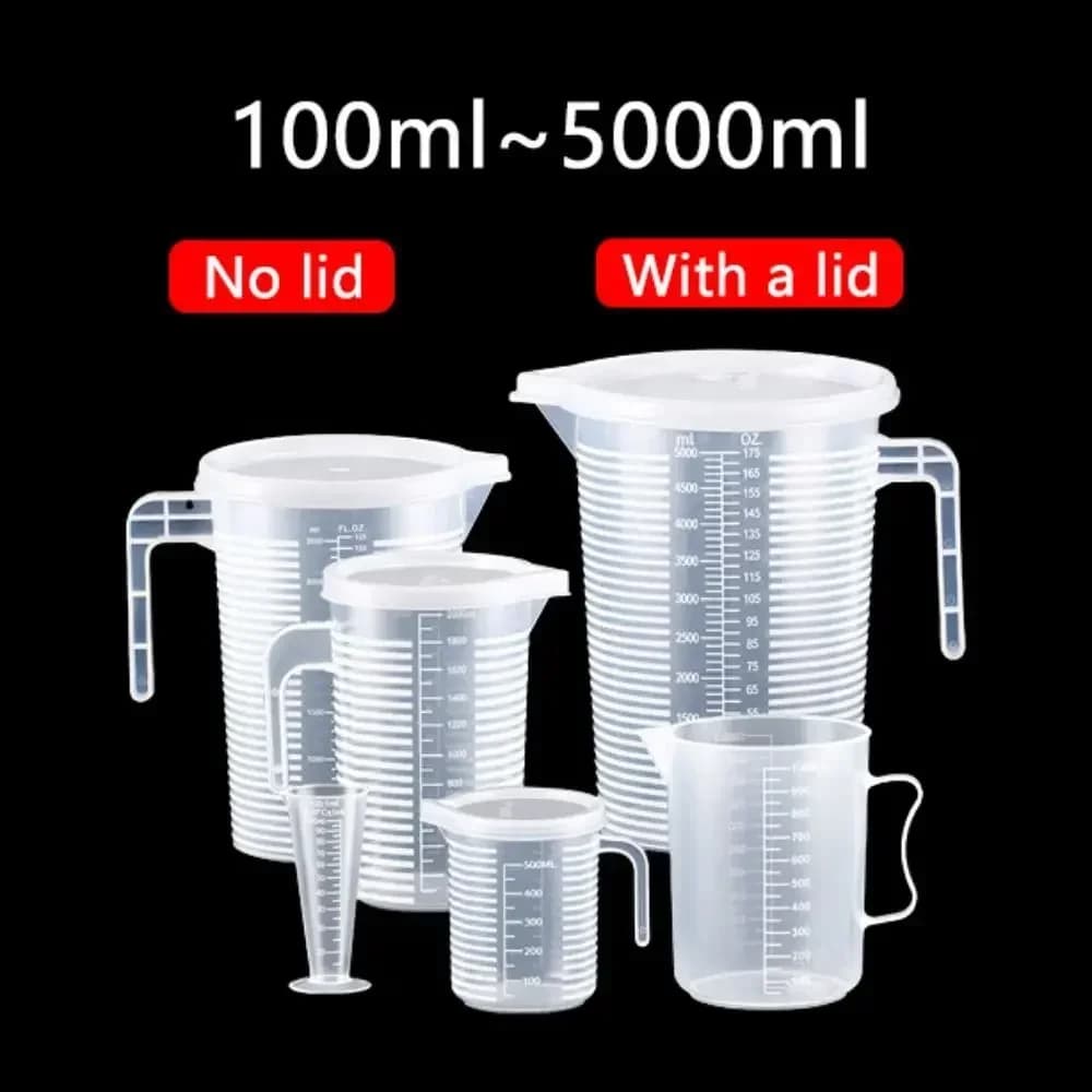 Elintarvikekelpoinen mittakannu asteikolla 100–5000 ml