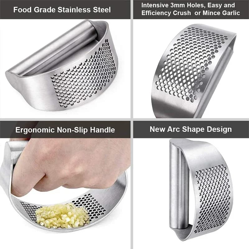 Valkosipulipuristin ruostumattomasta teräksestä
