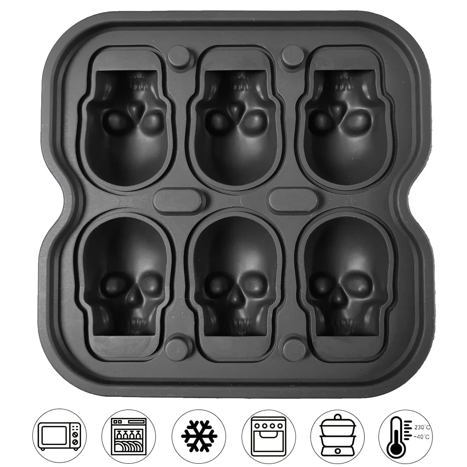 3D-pääkallojääpalamuotti silikonia