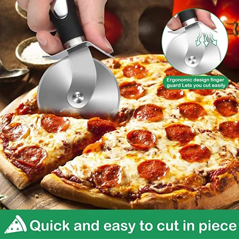 Pizzaleikkuri ruostumatonta terästä