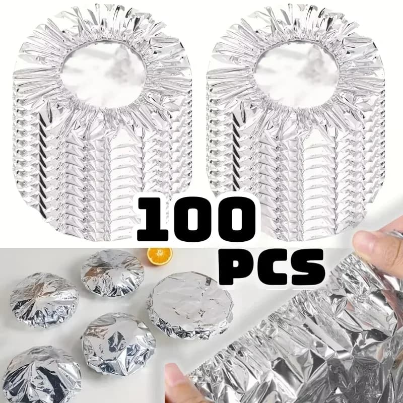 Lämpöä eristävä alumiinifoliokansi astioille, 10/100 kpl