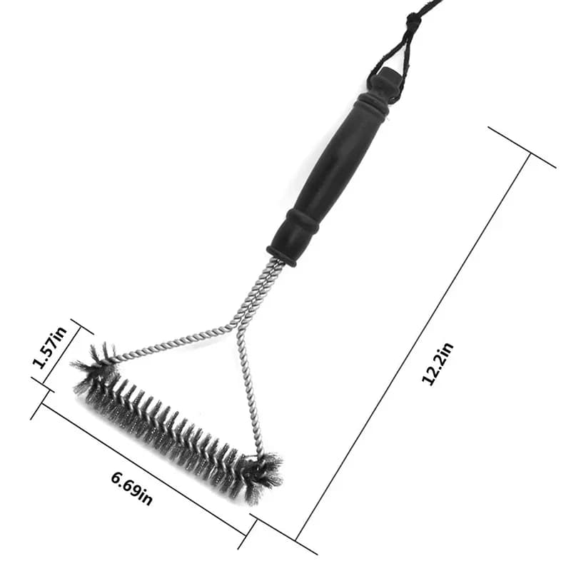 Grilliharja ruostumatonta terästä, teräsharja grillin puhdistukseen